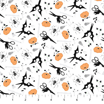 Figo - Mr Bones Sews - Notions White Fabric
