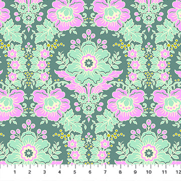 Figo - Full Bloom - Eloise Slate Fabric