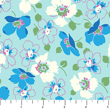 Figo - Full Bloom - Grace Sky Fabric