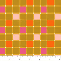 Figo - Joyful June - Gingham Ochre Fabric