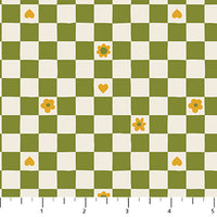 Figo - Joyful June - Checks Green Fabric