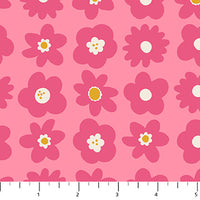 Figo - Joyful June - Blooms Pink Fabric