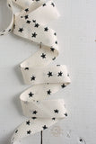 Bessie Pearl Binding Co. - 2.5" Bias Quilt Binding - Starry Natural w/ Black Star