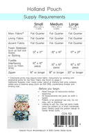 Center Street Quilts - Holland Pouch - Paper Pattern