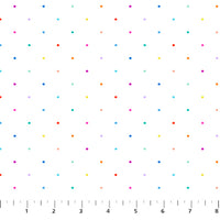 Figo - Dovetail- Ditsy Dot White Multi Fabric