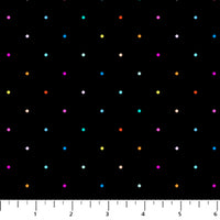 Figo - Dusk- Ditsy Dot Black Multi Fabric