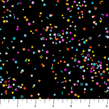 Figo - Dusk- Sprinkles Black Multi Fabric