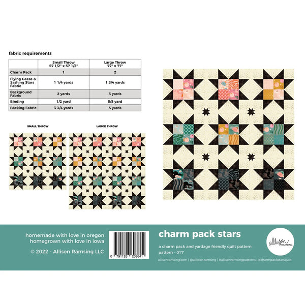 Allison Ramsing - Charm Pack Stars - Paper Pattern