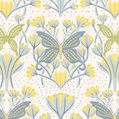 Art Gallery Fabrics - Fresh Linen - Butterfly Reflection Dawn Fabric