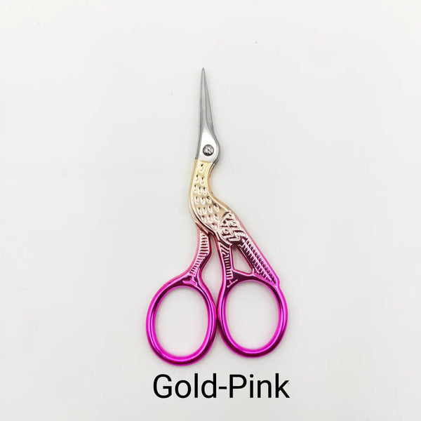 SCHandworks - Stork Sharp Scissors - Gold-Pink
