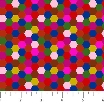 Anna Maria Textiles - Piecework - Hexagons Eccentric Fabric
