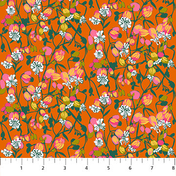 Anna Maria Textiles - Jumpstart - Silene Tangerine Fabric