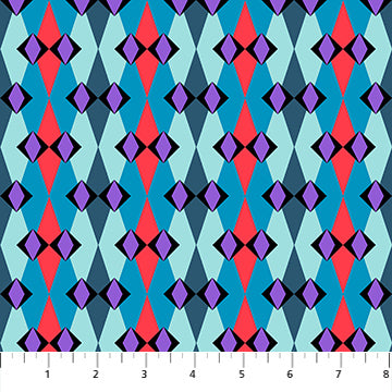 Anna Maria Textiles - Jumpstart - Fractal Berry Fabric