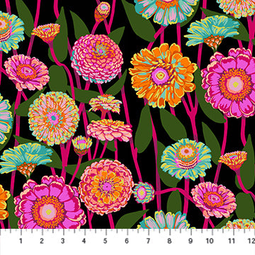 Anna Maria Textiles - Jumpstart - Zinnia Show Berry Fabric