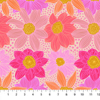 Anna Maria Textiles - Jumpstart - Stars and Stripes Pink Fabric