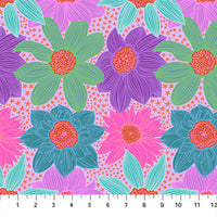 Anna Maria Textiles - Jumpstart - Stars and Stripes Lavender Fabric