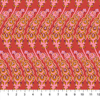 Anna Maria Textiles - Jumpstart - Bells of Ireland Coral Fabric