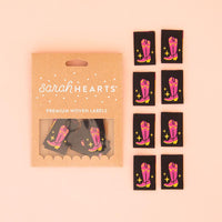 Sarah Hearts - Cowboy Boot Sew in Labels (8 ct)