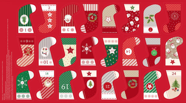 Lewis & Irene - Mini Stockings Advent Calendar Panel