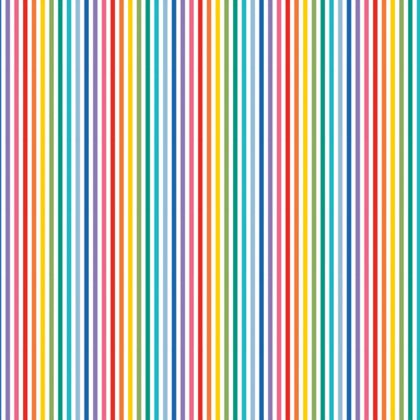 Riley Blake - Stripe 1/8 inch - Rainbow Fabric
