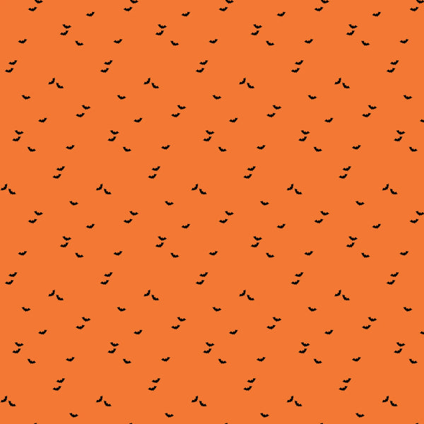 Riley Blake - Seasonal Basic - Bat Orange Fabric