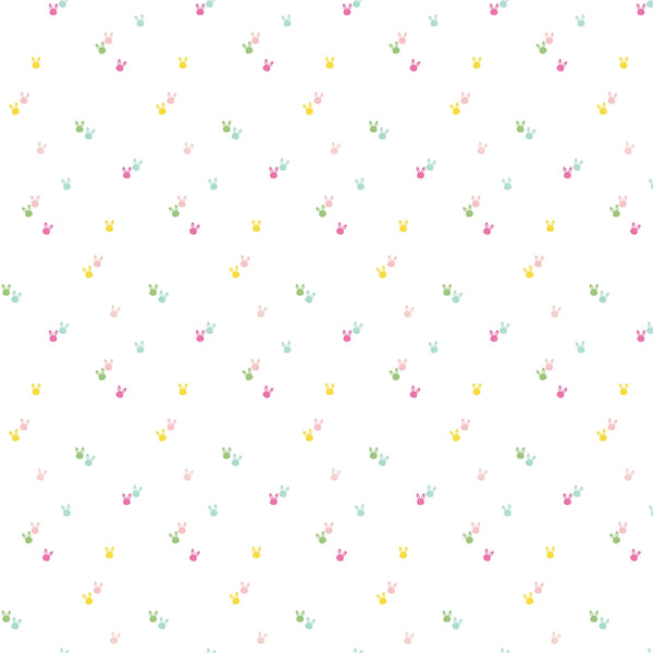 Riley Blake - Seasonal Basic - Bunnies White Fabric