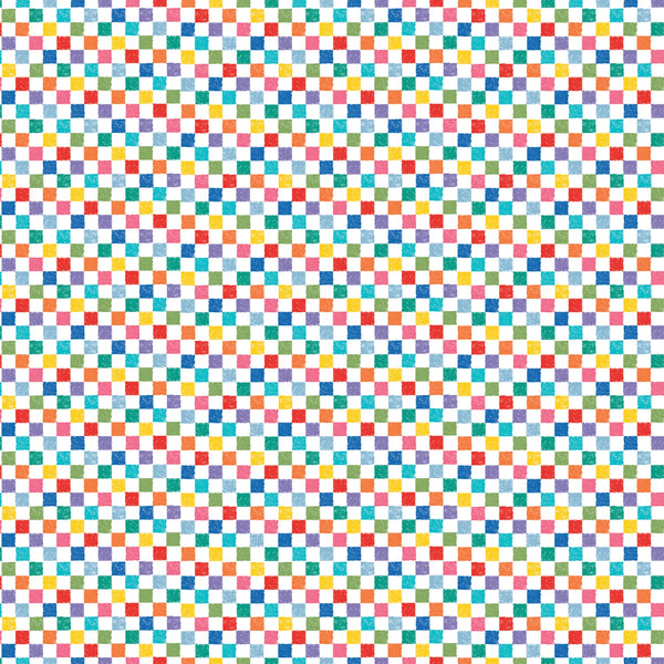 Riley Blake - Check Please 1/4 inch - Rainbow Fabric