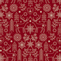 Lewis & Irene - Saariselka - Saariselka Red Fabric