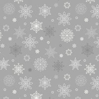 Lewis & Irene - Saariselka - Snowflakes Grey Fabric