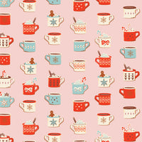 Art Gallery Fabrics - Christmas in the Cabin - Mugfuls of Joy Fabric