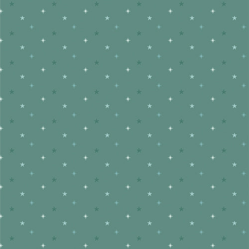 Art Gallery Fabrics - Christmas in the Cabin - Twinkling Skies Pine Fabric