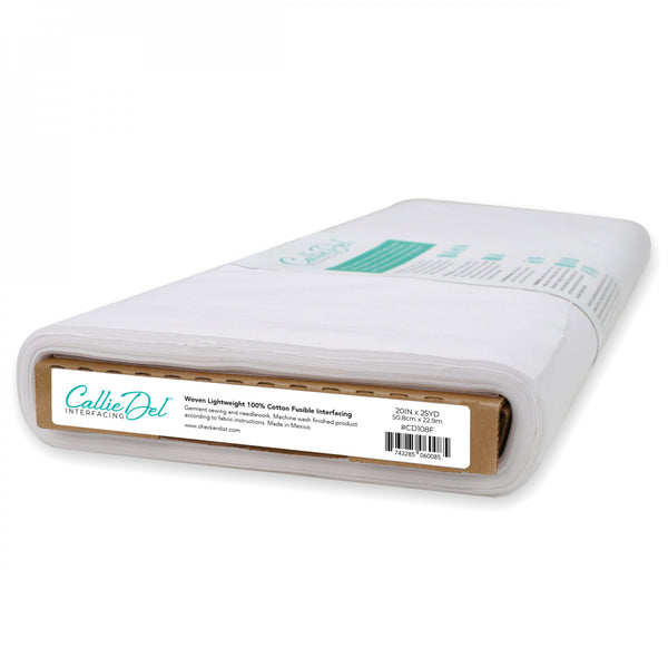 Callie Del Interfacing - Woven Lightweight Cotton Fusible Interfacing