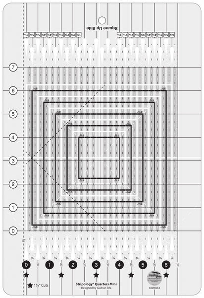 Creative Grids - Stripology Quarters Mini Quilt Ruler