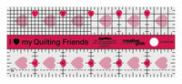 Creative Grids - I Love My Quilt Friends Mini Quilt Ruler 2-1/2in x 6in Quilt Ruler