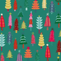 Dashwood Studios - Candy Cane - Christmas Trees Fabric