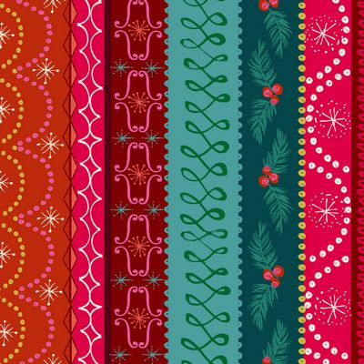 Dashwood Studios - Candy Cane - Christmas Stripe Fabric