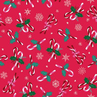 Dashwood Studios - Candy Cane - Candy Cane and Snowflakes Fabric