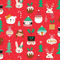 Dashwood Studios- Wonderful Christmas Time - Winter Friends Fabric