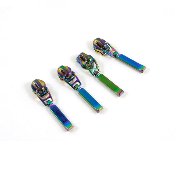 Emmaline - #3 Rainbow Rectangular Slider Zipper Pulls (10 pk)