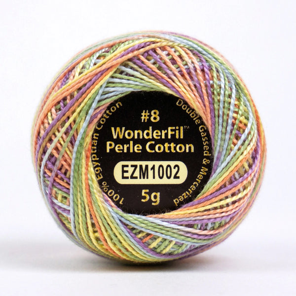 Wonderfil Threads - Perle Cotton Variegated Thread 8wt 5 gram Ball- Tropical Garden