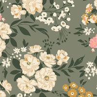 Art Gallery Fabrics - A Year In Petals - FLANNEL Garden Sonnet Dim Fabric