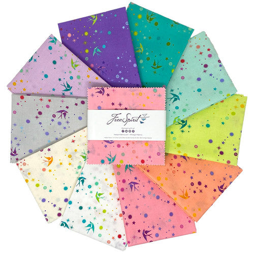 FreeSpirit Fabrics - Tula Pink True Colors Fairy Dust - 5X5 charm pack