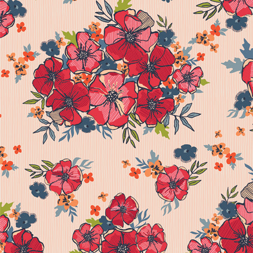 Art Gallery Fabrics - The Flower Fields - Blooming Burst Sunrise Fabric