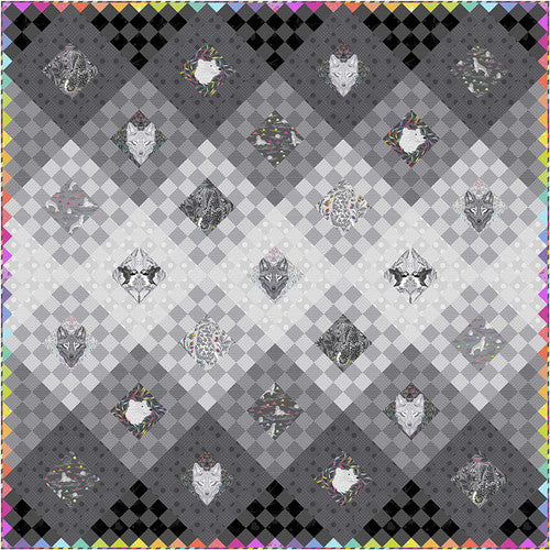 Pre-Order FreeSpirit Fabrics - Tula Pink Graywork Fade to Gray Quilt Kit