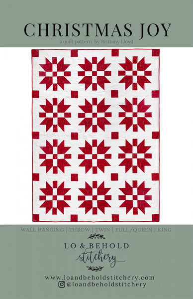 Lo & Behold Stitchery - Christmas Joy - Paper Pattern