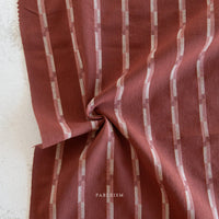Fableism - Golden Hour - Track Stripe - Red Dahlia Fabric