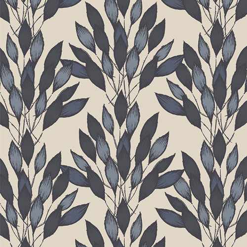 Art Gallery Fabrics - Haven - Brushed Leaves Gris Fabric