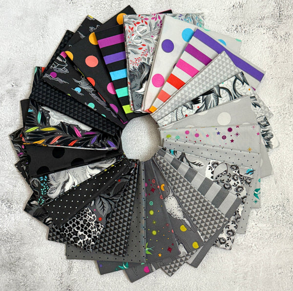 FreeSpirit Fabrics - Tula Pink Graywork & True Colors - Half Yard Bundle