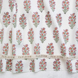 Fableism - Indian Block Print Cottage - Wild Floral Blushing Fabric