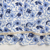 Fableism - Indian Block Print Cottage - Country Floral Blue Fabric